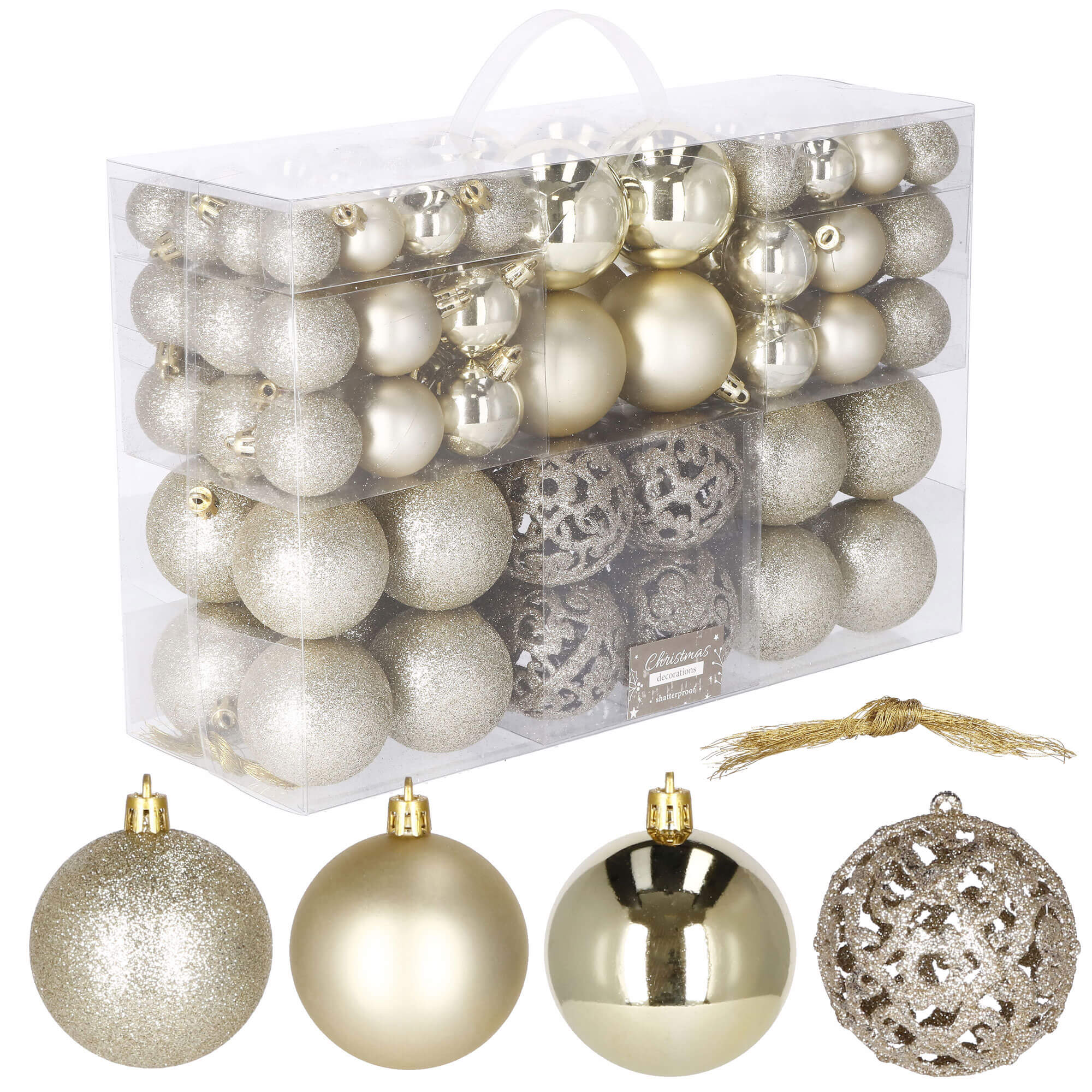 Набір ялинкових куль Springos d=3-6 см 100 шт CA0132