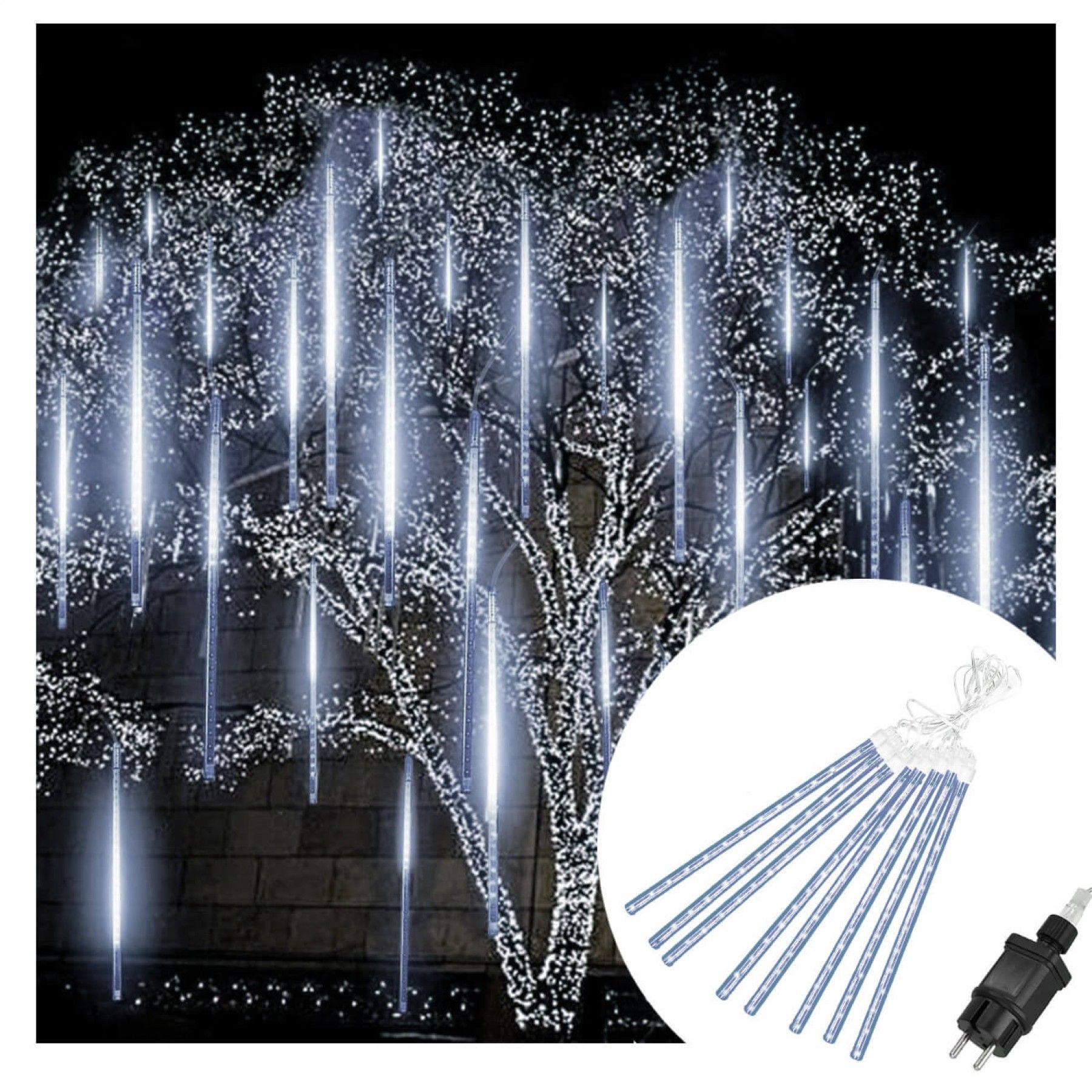 Гірлянда метеоритний дощ Springos 3 м 144 LED CL1213 Cold White