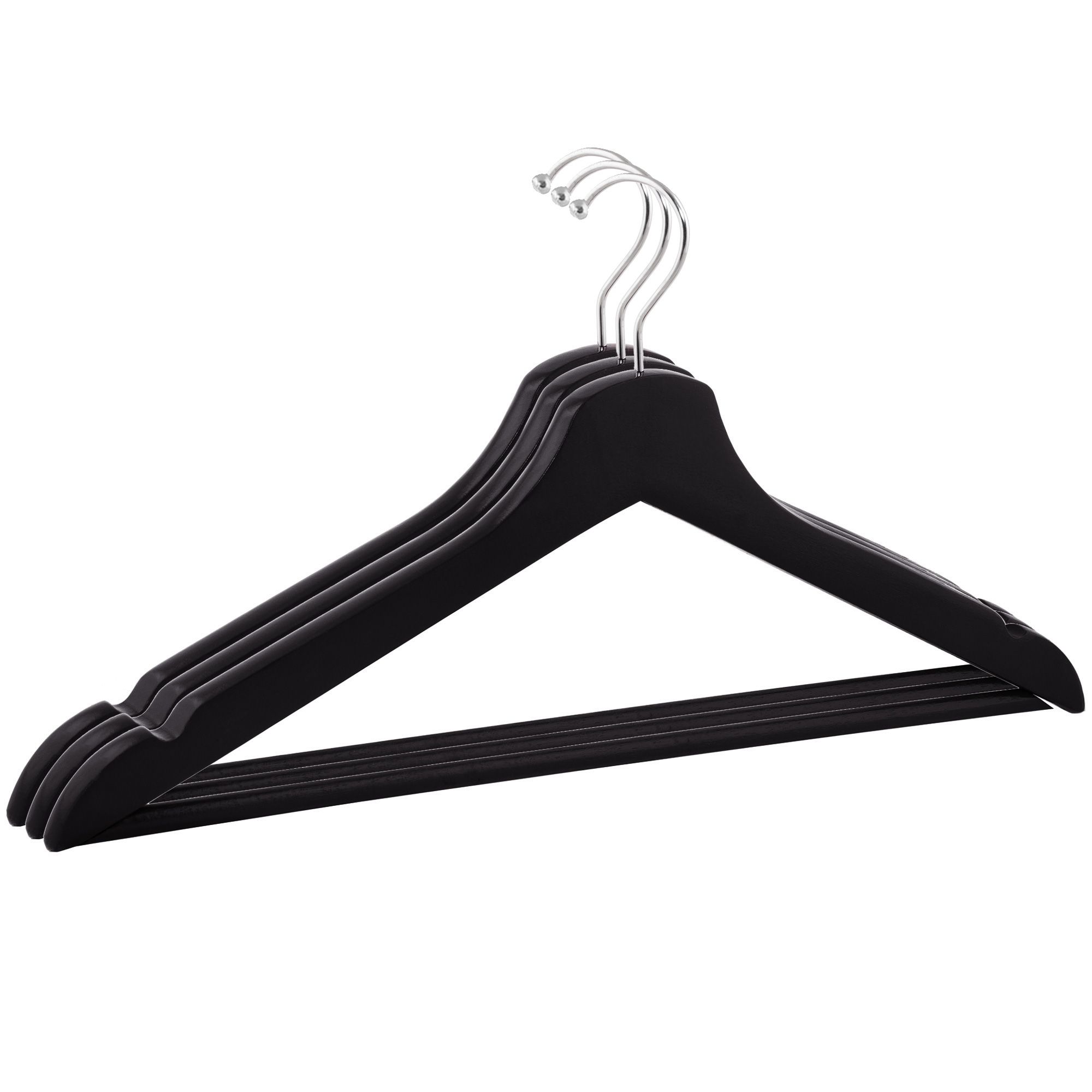 Набір дерев'яних плечиків (вішаків) для одягу 3 шт Springos HG0003