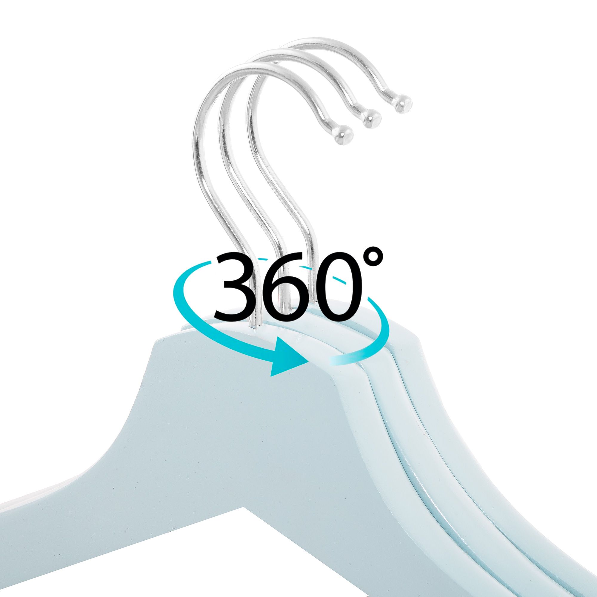 Набір дерев'яних плечиків (вішаків) для одягу 3 шт Springos HG0007