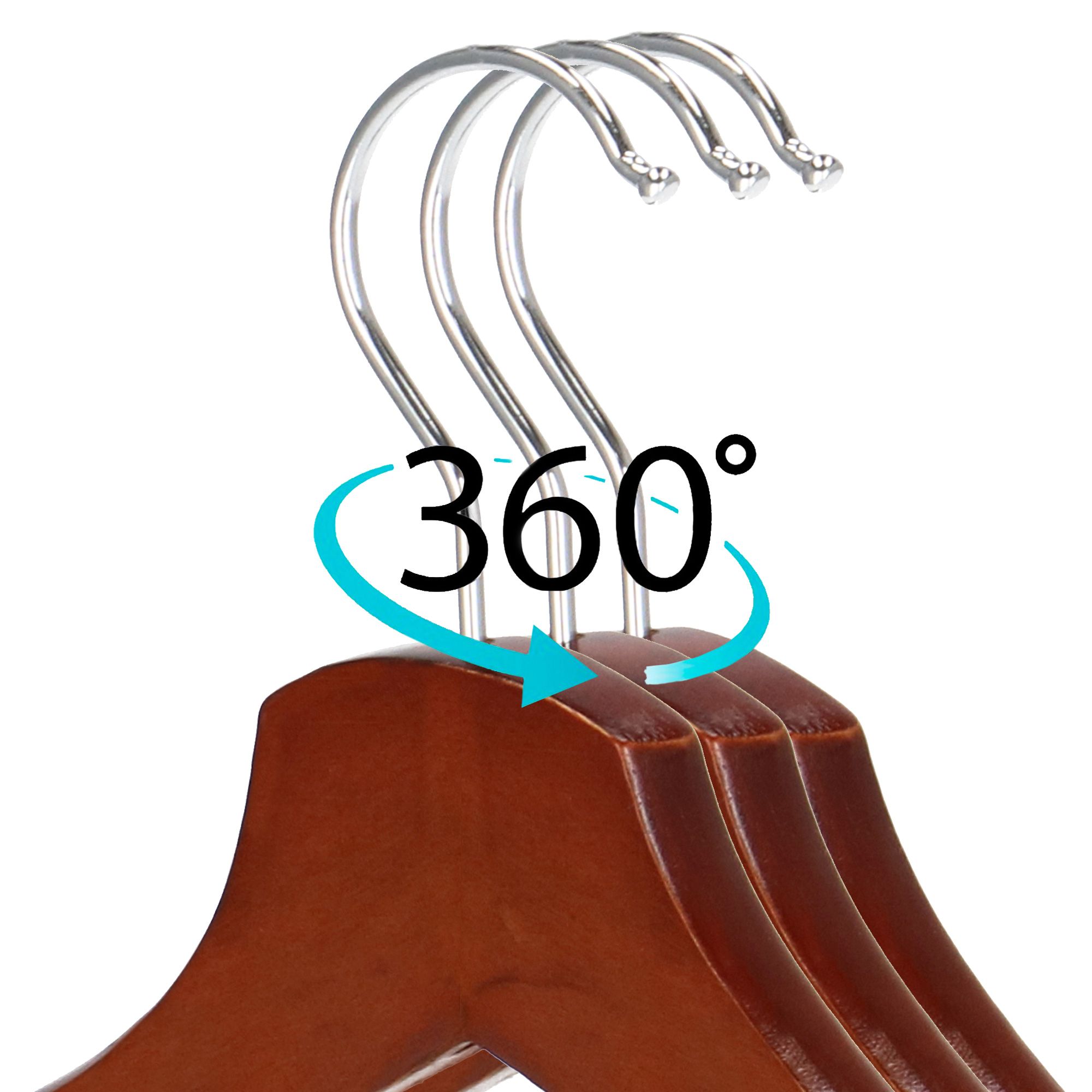 Набір дерев'яних плечиків (вішаків) для одягу 3 шт Springos HG0040