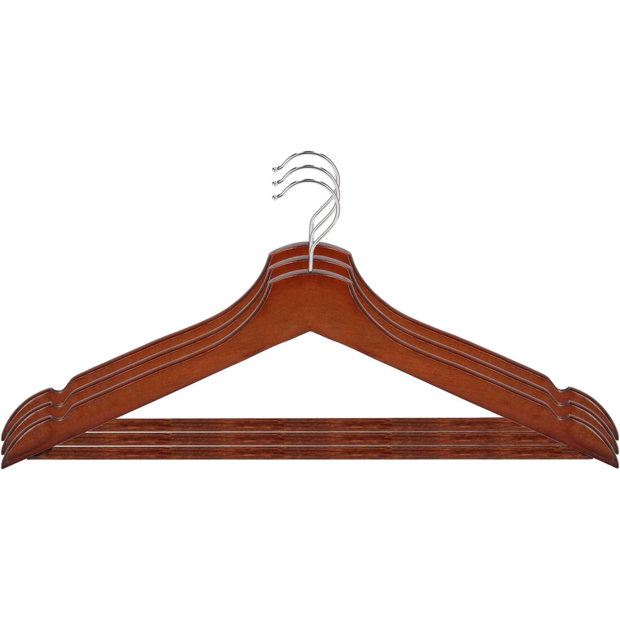 Набір дерев'яних плечиків (вішаків) для одягу 3 шт Springos HG0040