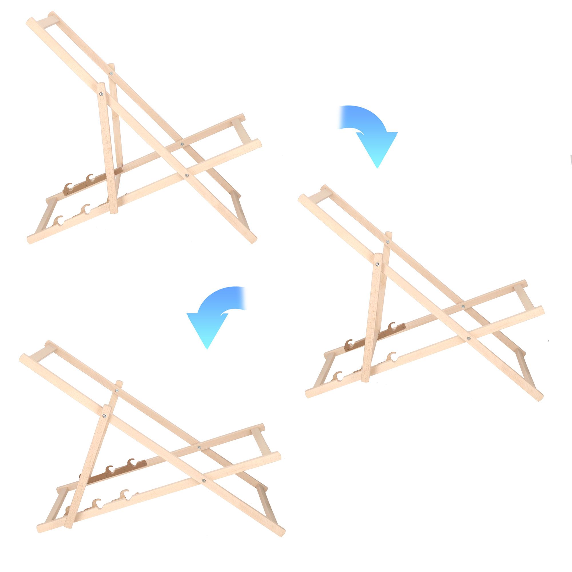 Шезлонг (крісло-лежак) дерев'яний для пляжу, тераси та саду Springos DC0010 OXFORD33