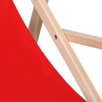 Шезлонг (крісло-лежак) дерев'яний для пляжу, тераси та саду Springos DC0003 RED