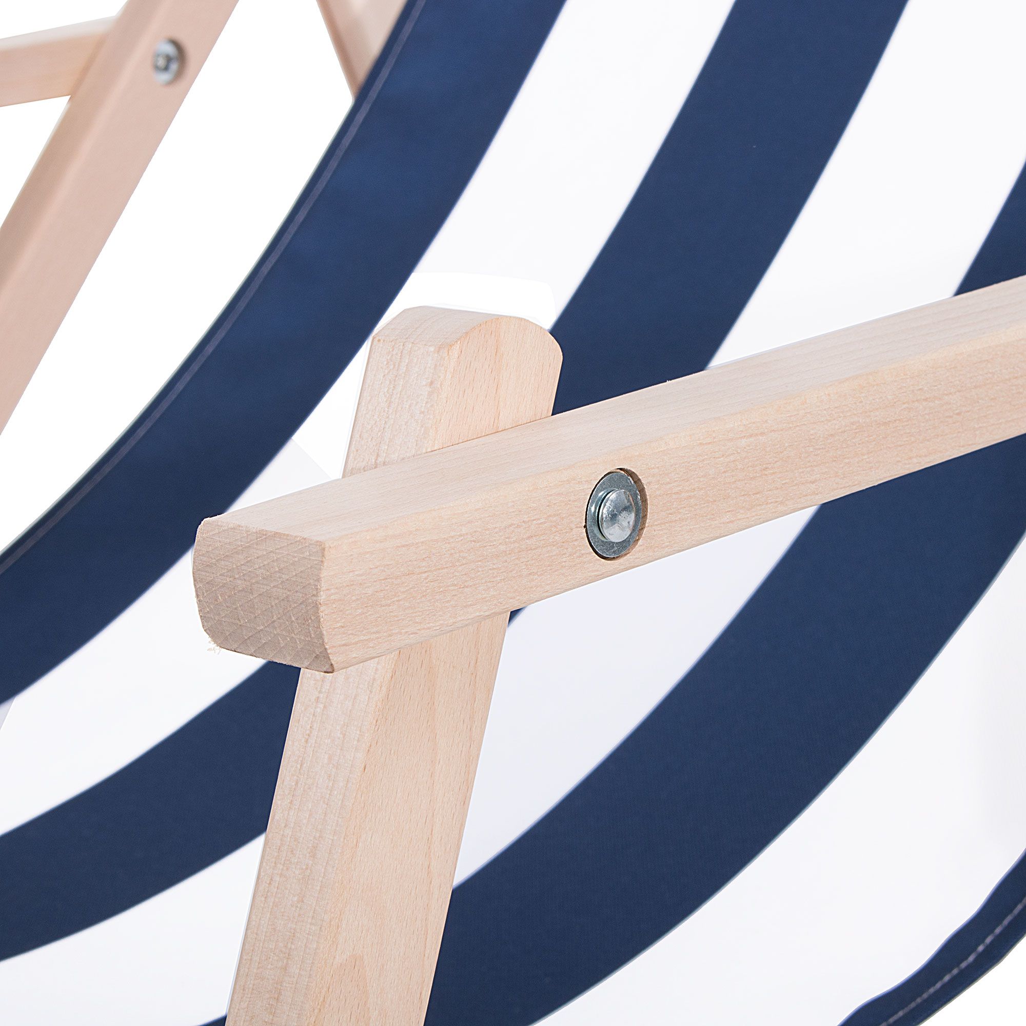 Шезлонг (крісло-лежак) дерев'яний для пляжу, тераси та саду Springos DC0003 WHBL