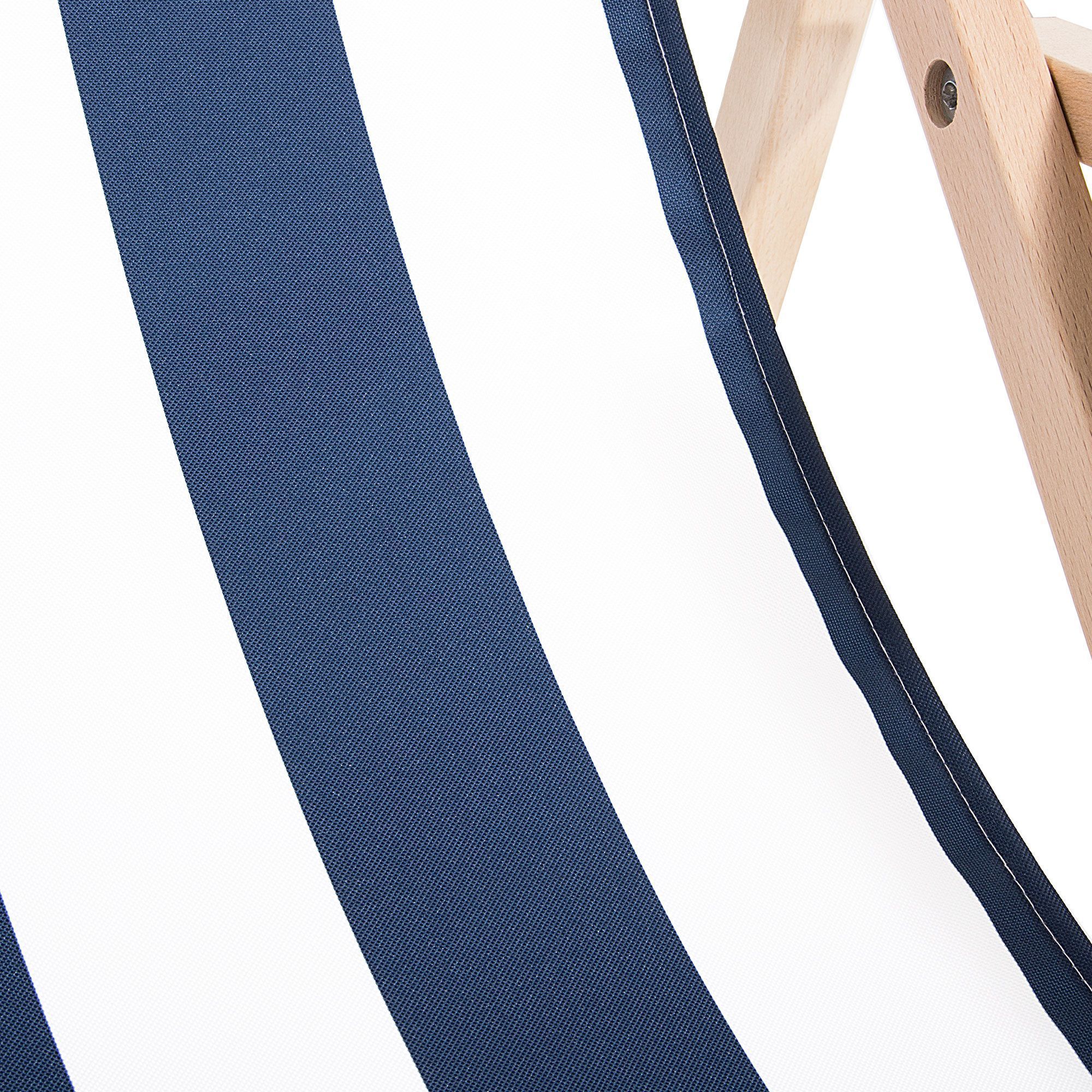 Шезлонг (крісло-лежак) дерев'яний для пляжу, тераси та саду Springos DC0003 WHBL