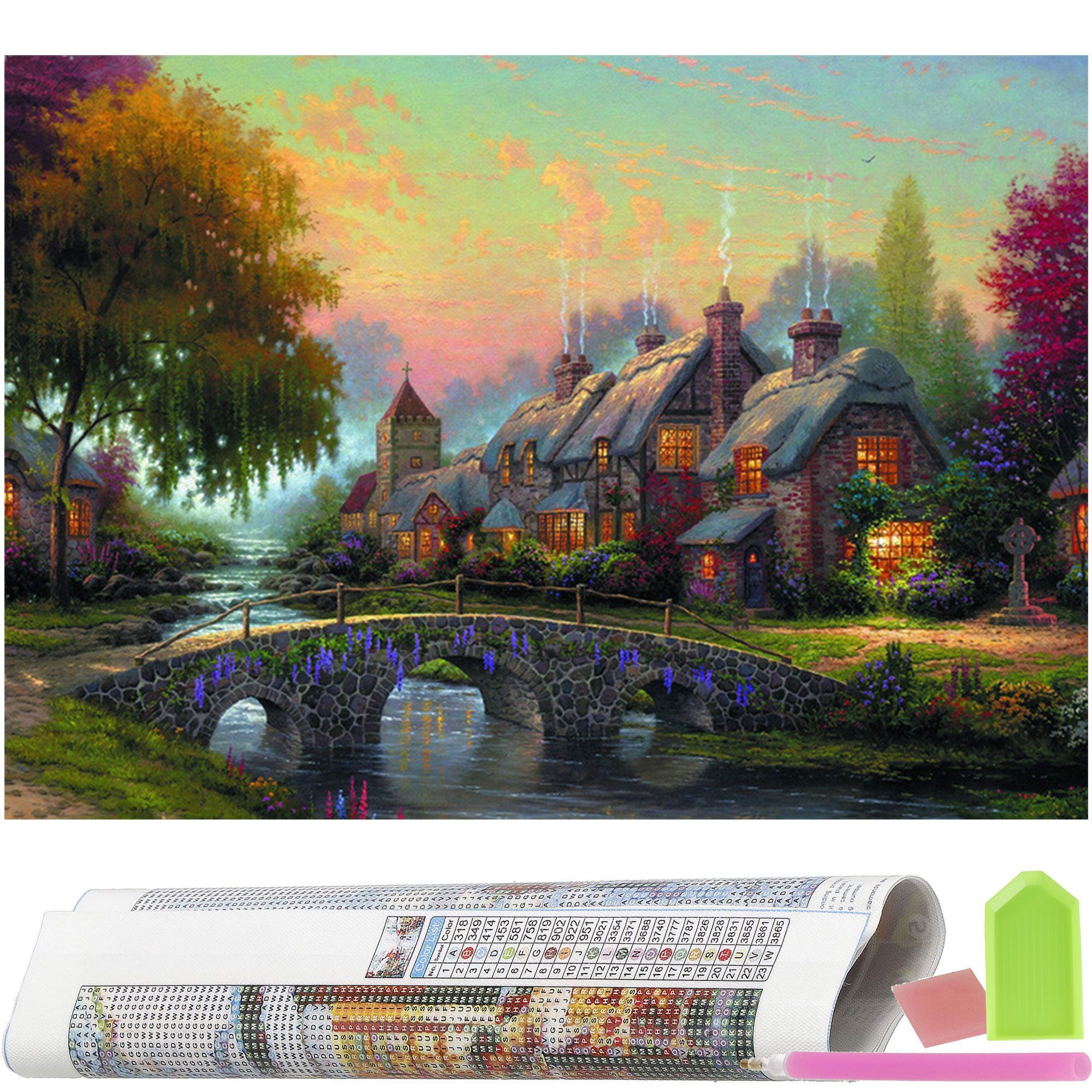 Набір алмазної мозаїки (вишивки) Springos 40 x 30 см DP0013