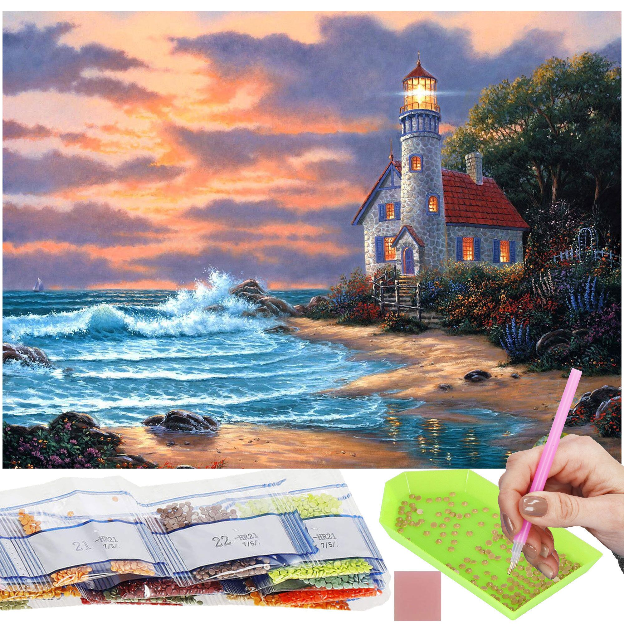 Набір алмазної мозаїки (вишивки) Springos 40 x 30 см DP0020