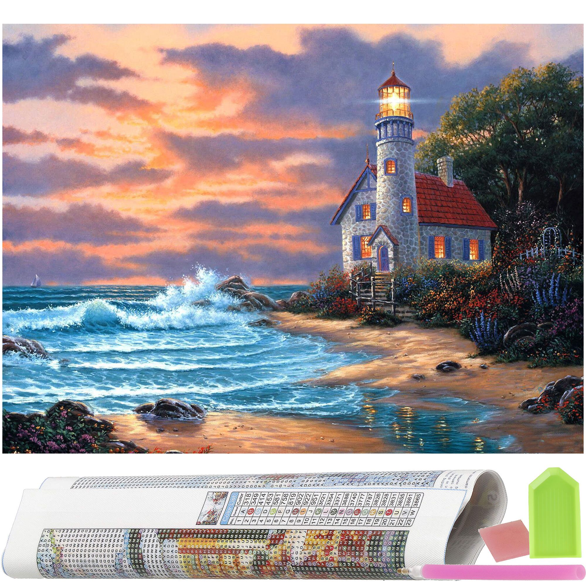 Набір алмазної мозаїки (вишивки) Springos 40 x 30 см DP0020