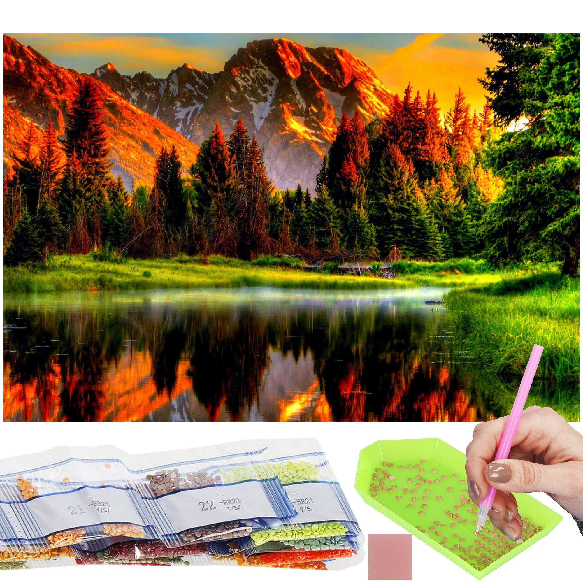 Набір алмазної мозаїки (вишивки) Springos 40 x 30 см DP0021