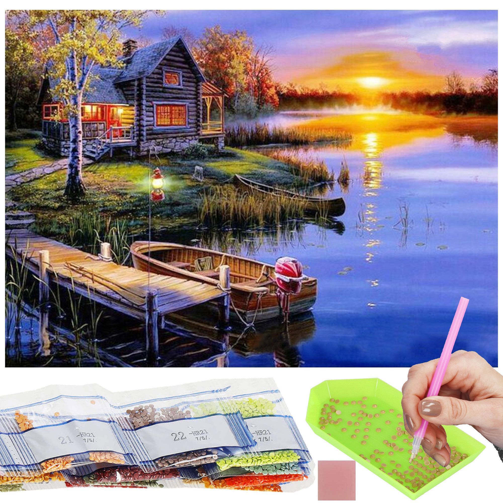 Набір алмазної мозаїки (вишивки) Springos 40 x 30 см DP0022