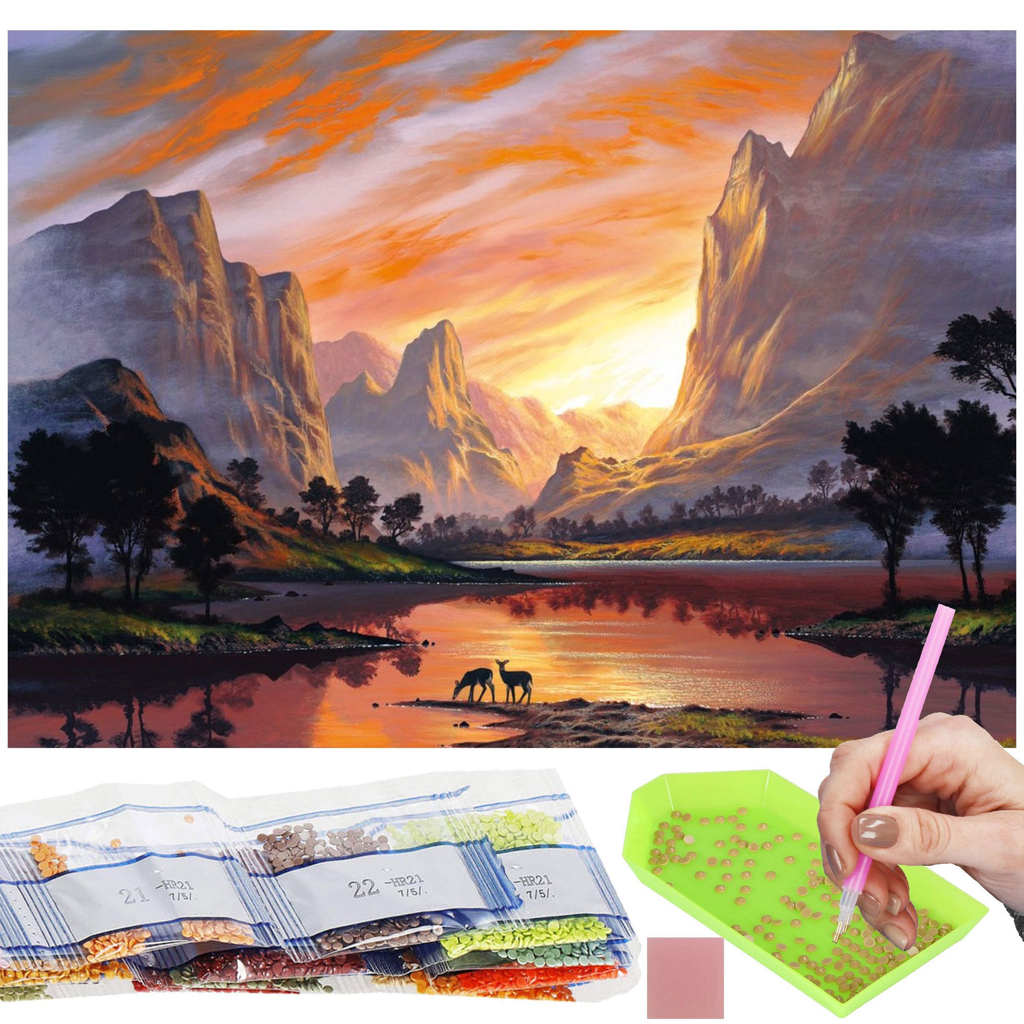 Набір алмазної мозаїки (вишивки) Springos 40 x 30 см DP0025