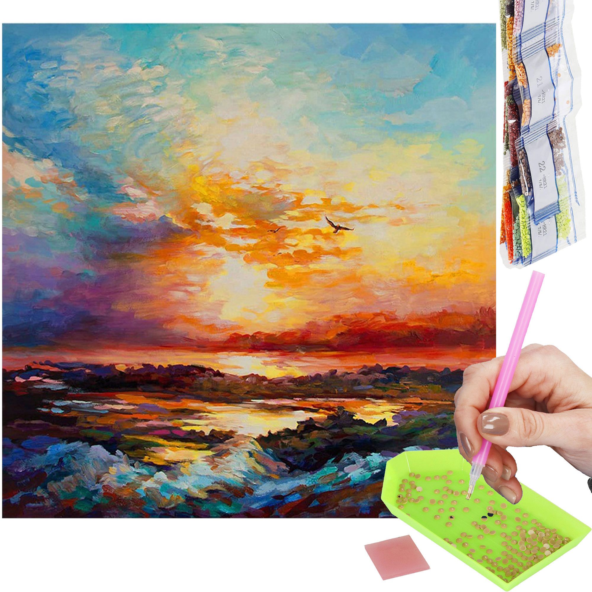 Набір алмазної мозаїки (вишивки) Springos 40 x 30 см DP0032