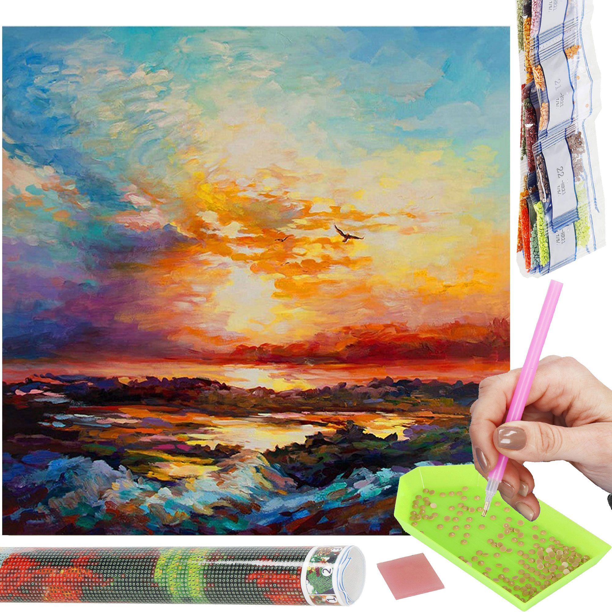 Набір алмазної мозаїки (вишивки) Springos 40 x 30 см DP0032