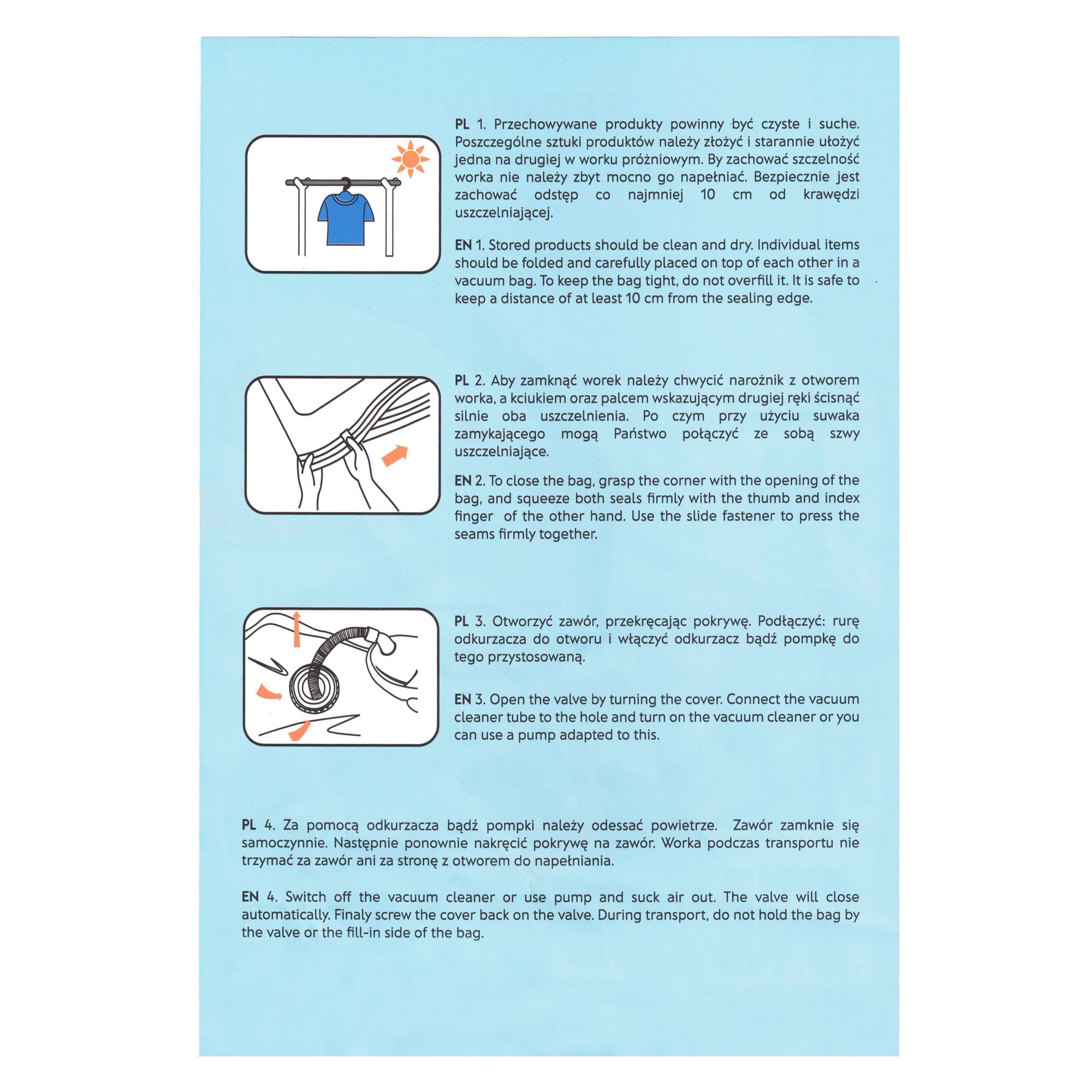 Вакуумний пакет для зберігання речей Springos 70 x 100 см VB0004