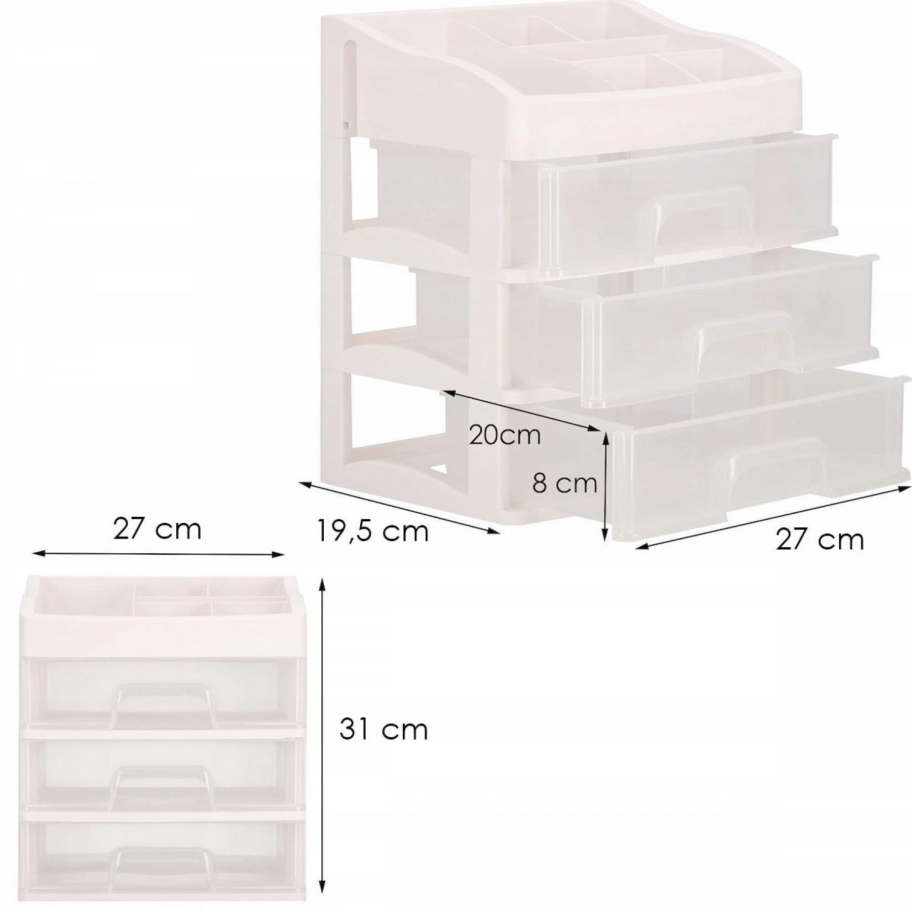 Органайзер для зберігання (аксесуарів, косметики, біжутерії) Springos 31 x 27 x 19.5 см HA1091