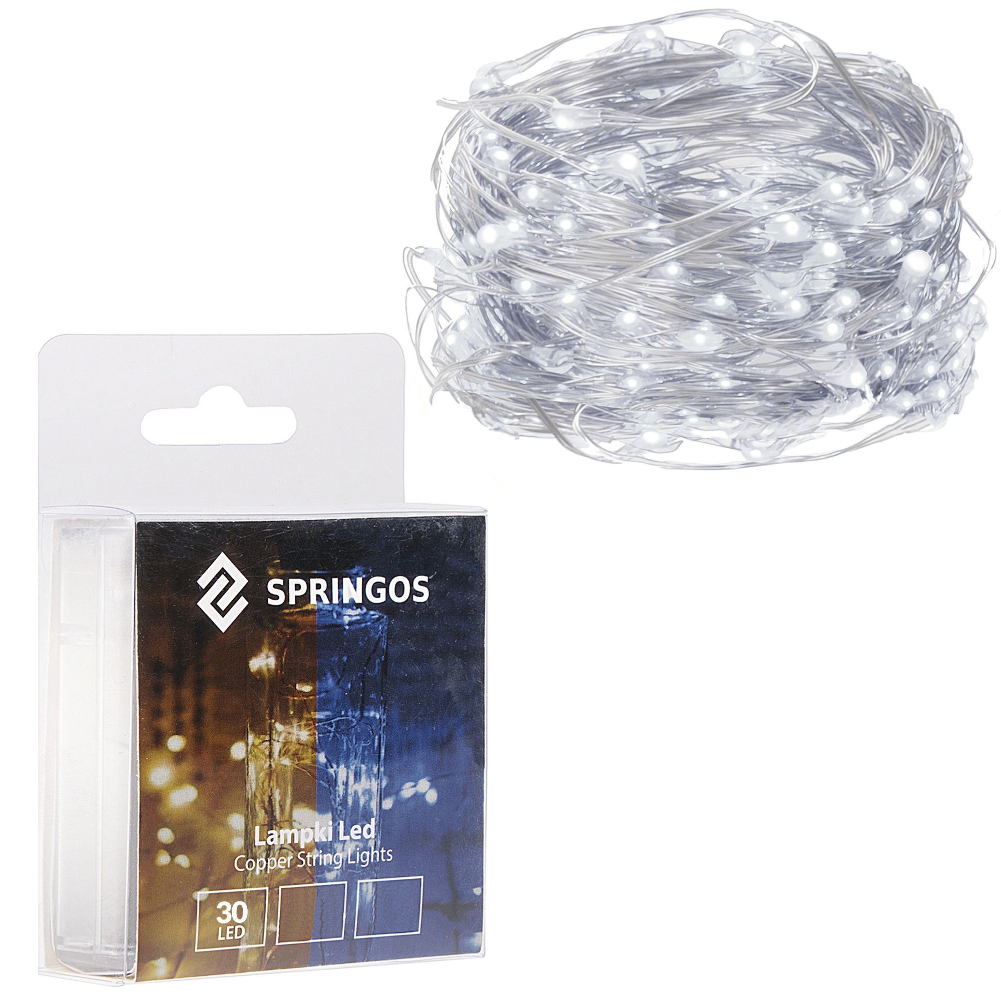Гірлянда на батарейках Springos 2.9 м 30 LED CL0122 Cold White
