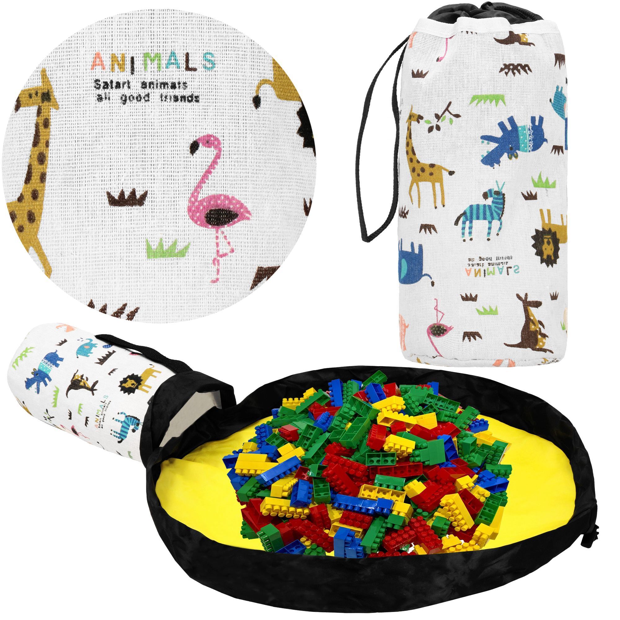 Кошик-сумка для зберігання з килимком Springos 2 л текстильний для іграшок та аксесуарів HA0132