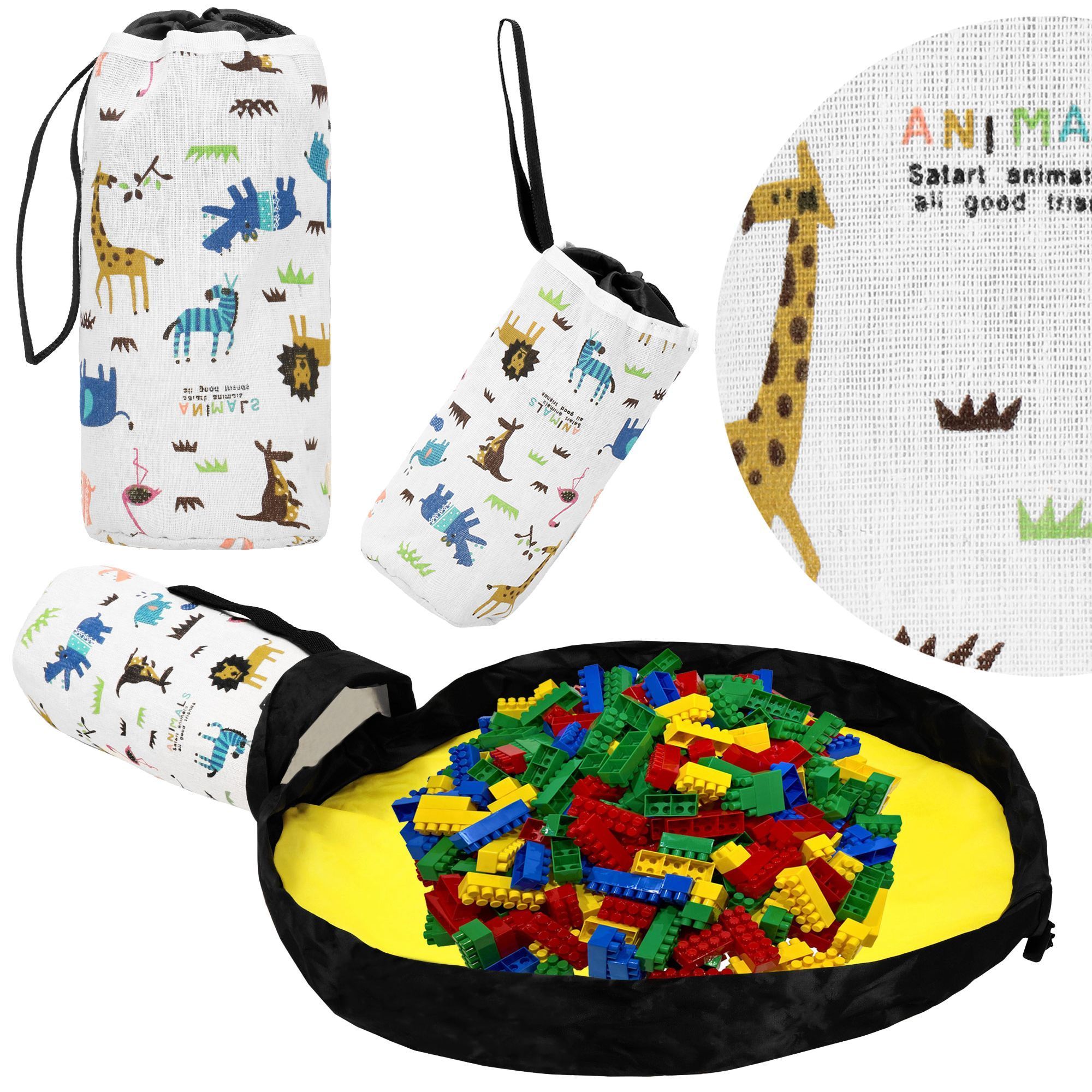 Кошик-сумка для зберігання з килимком Springos 2 л текстильний для іграшок та аксесуарів HA0132