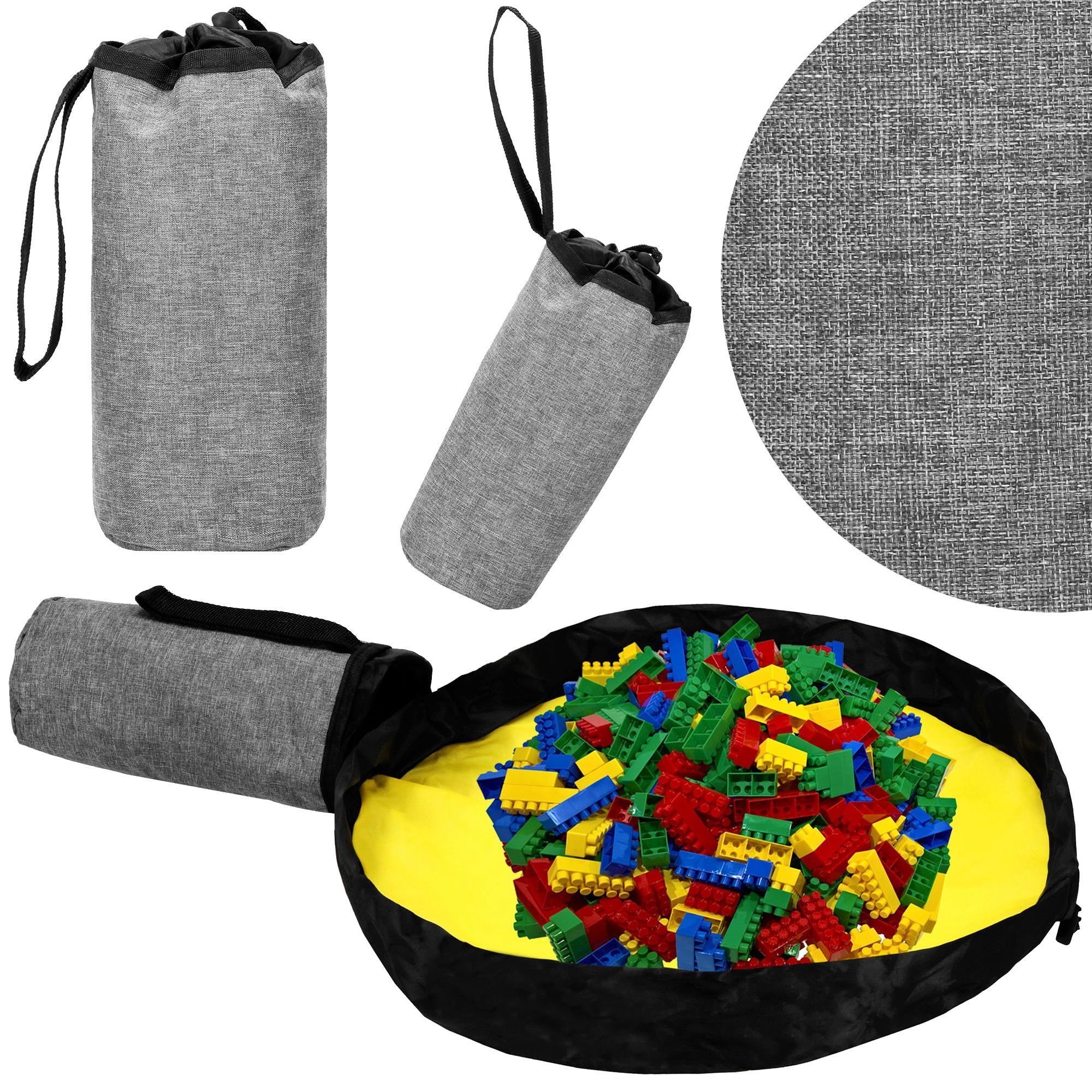 Кошик-сумка для зберігання з килимком Springos 2 л текстильний для іграшок та аксесуарів HA0130