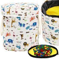 Кошик для зберігання з килимком Springos 21 л текстильний для іграшок та аксесуарів HA0133