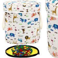 Кошик для зберігання з килимком Springos 21 л текстильний для іграшок та аксесуарів HA0133