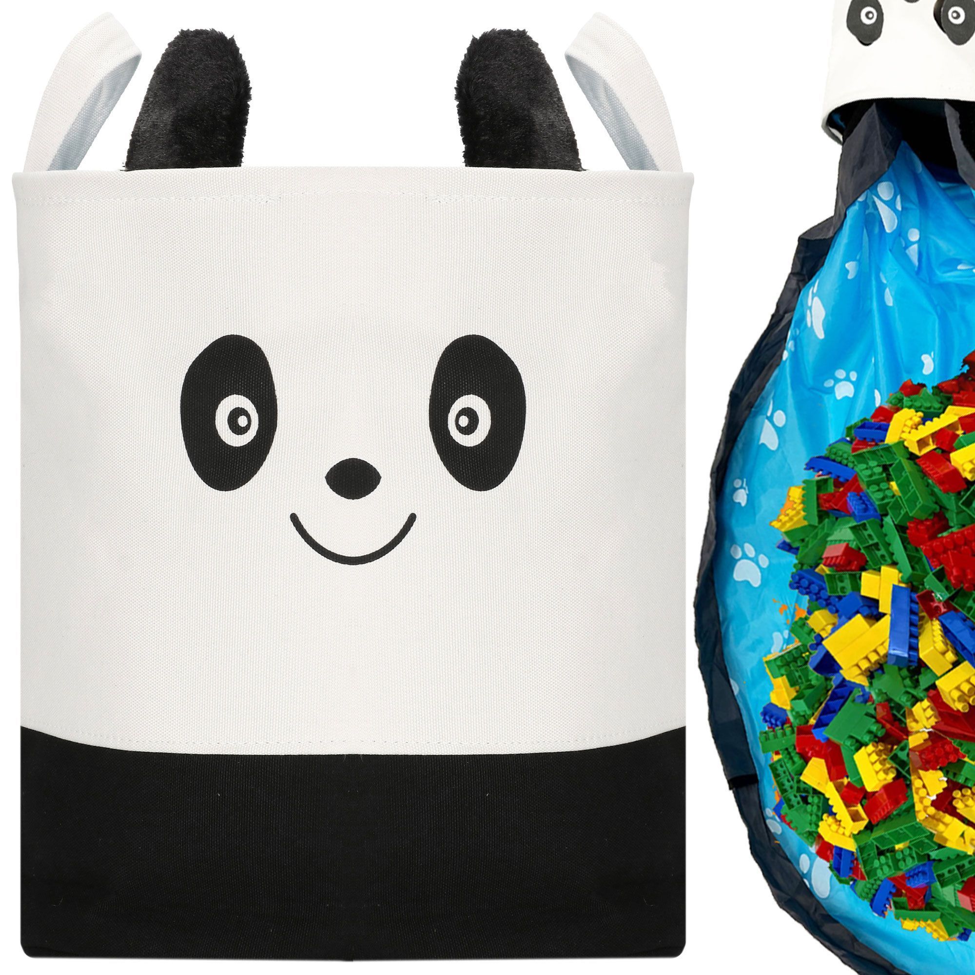 Кошик для зберігання з килимком Springos 34 л текстильний для іграшок та аксесуарів HA0134