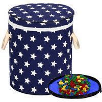 Кошик для зберігання з килимком Springos 38 л текстильний для іграшок та аксесуарів HA0135