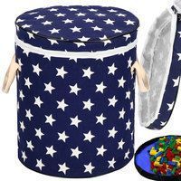 Кошик для зберігання з килимком Springos 38 л текстильний для іграшок та аксесуарів HA0135