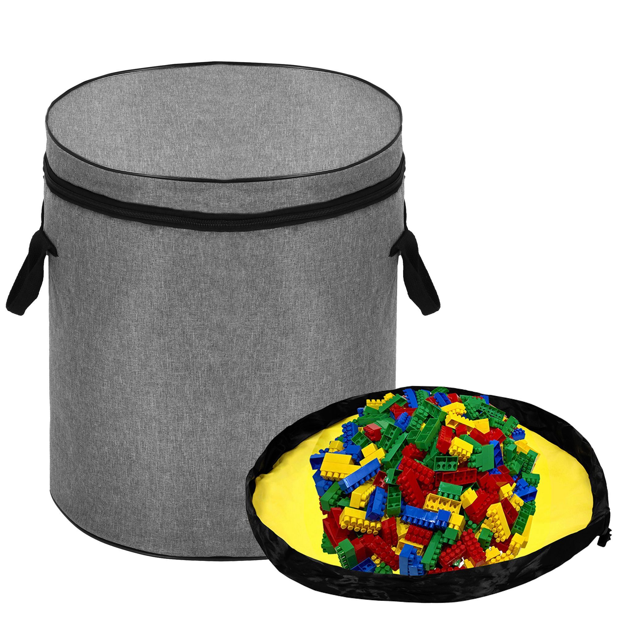 Кошик для зберігання з килимком Springos 38 л текстильний для іграшок та аксесуарів HA0136