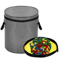 Кошик для зберігання з килимком Springos 38 л текстильний для іграшок та аксесуарів HA0136