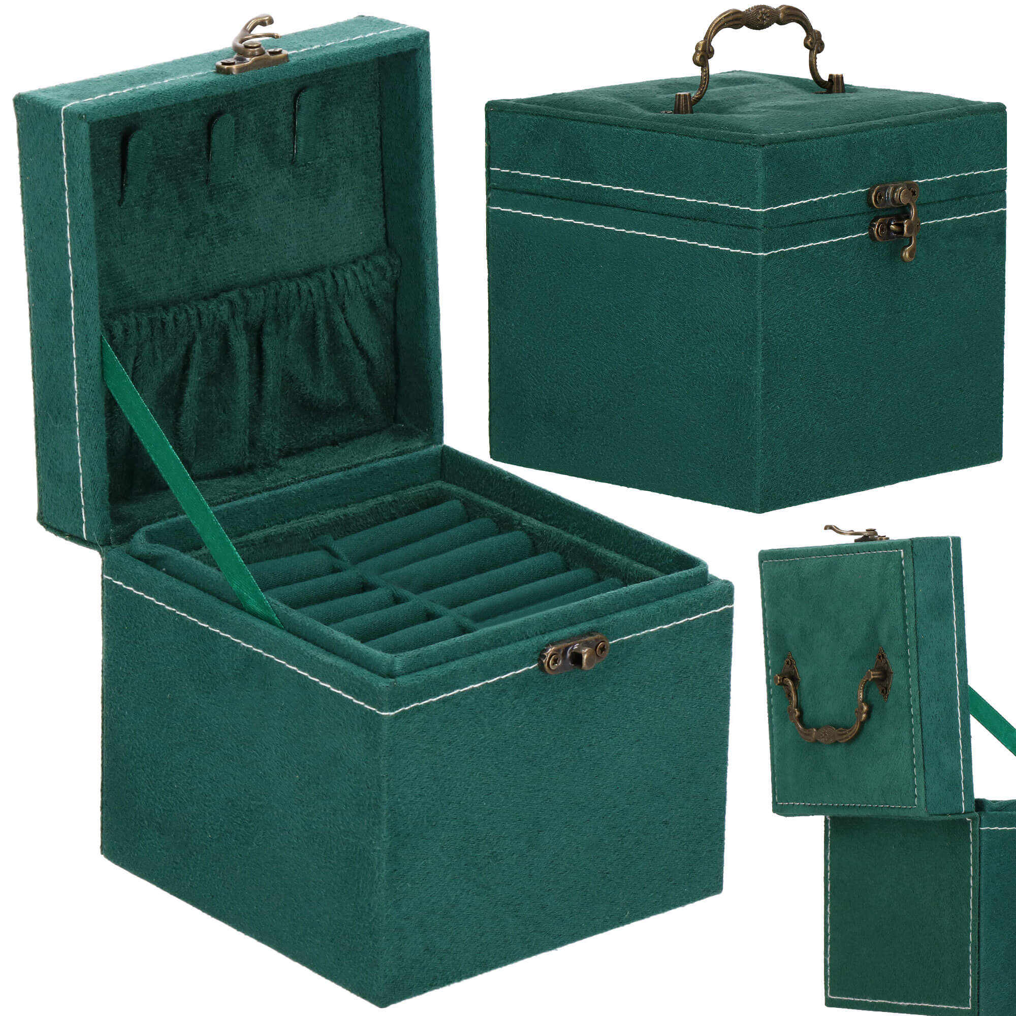 Скринька для прикрас (футляр для біжутерії) Springos 12 x 12 x 12 см HA1088