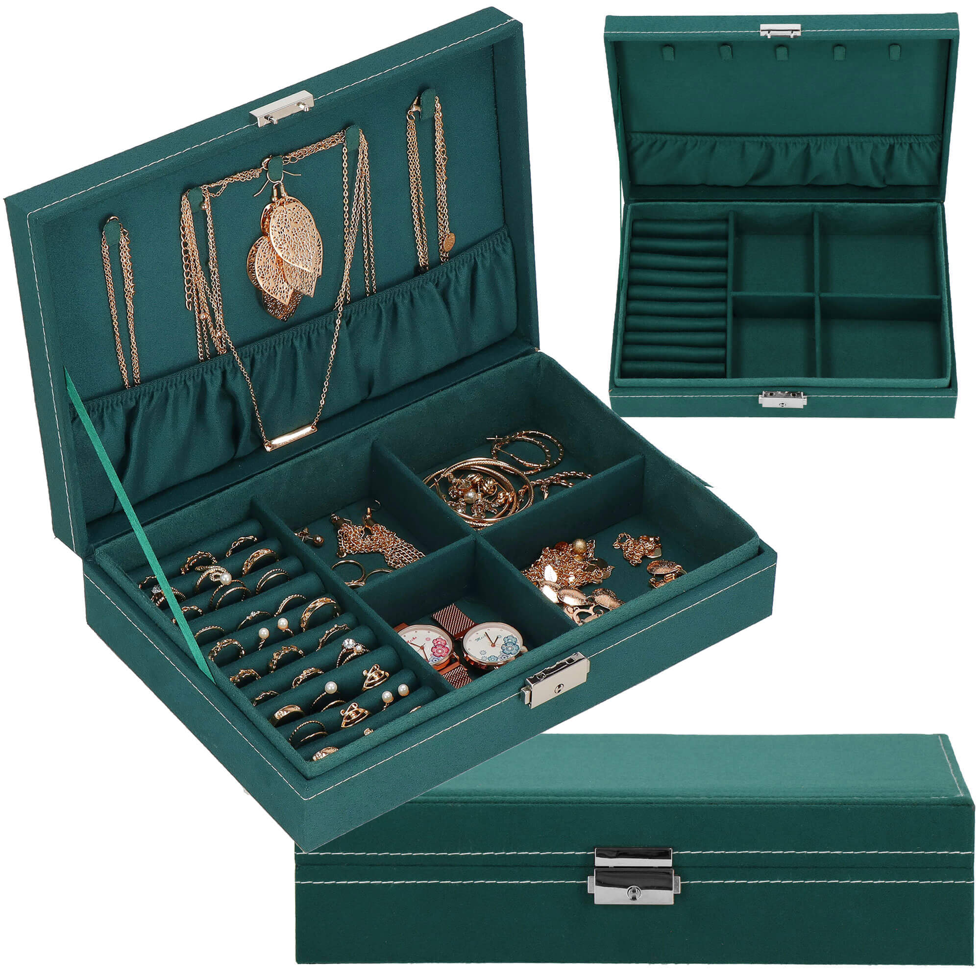 Скринька для прикрас (футляр для біжутерії) Springos 28 x 19.5 x 7 см HA1047