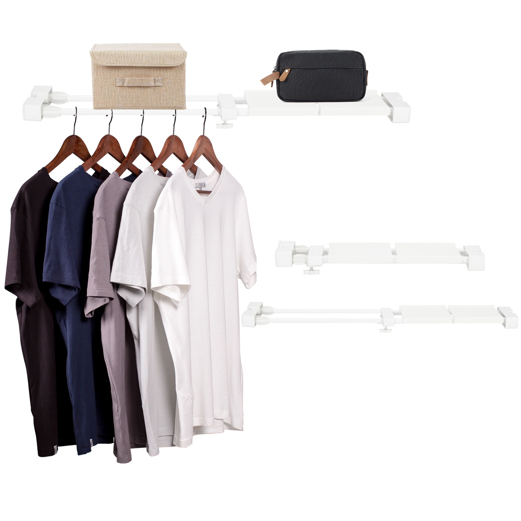 Органайзер-полиця для гардеробу (шафи) Springos 55-36.5 x 10 см телескопічний HA3112