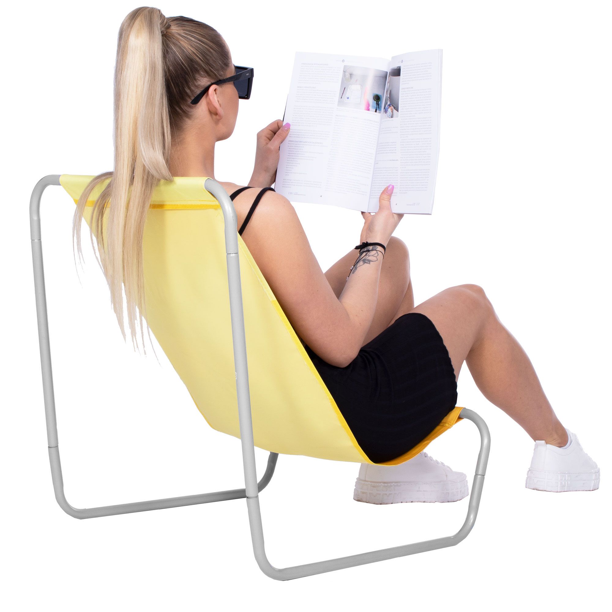 Шезлонг (лежак) для пляжу, тераси та саду Springos GC0024