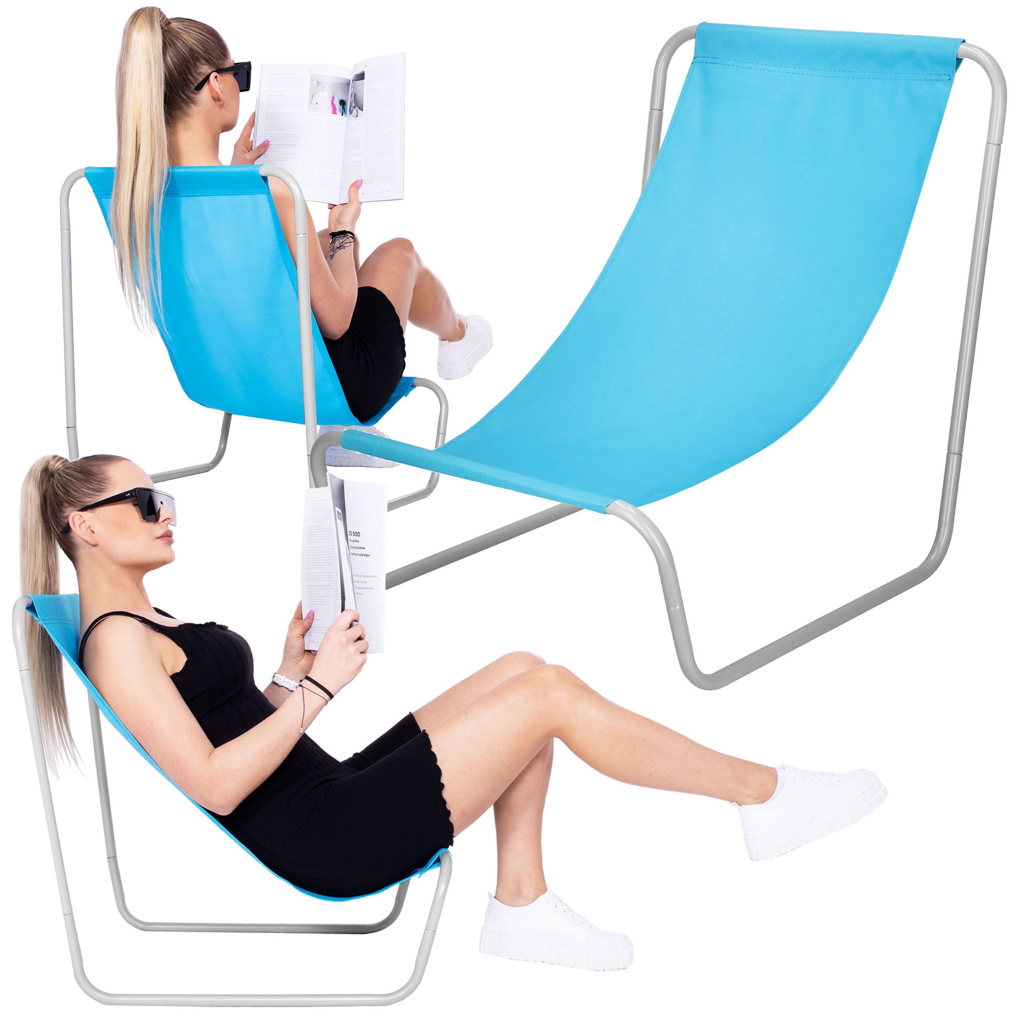 Шезлонг (лежак) для пляжу, тераси та саду Springos GC0026