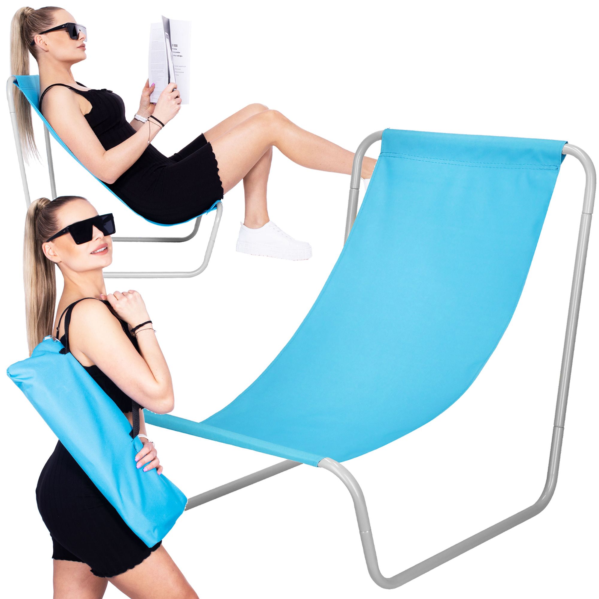 Шезлонг (лежак) для пляжу, тераси та саду Springos GC0026