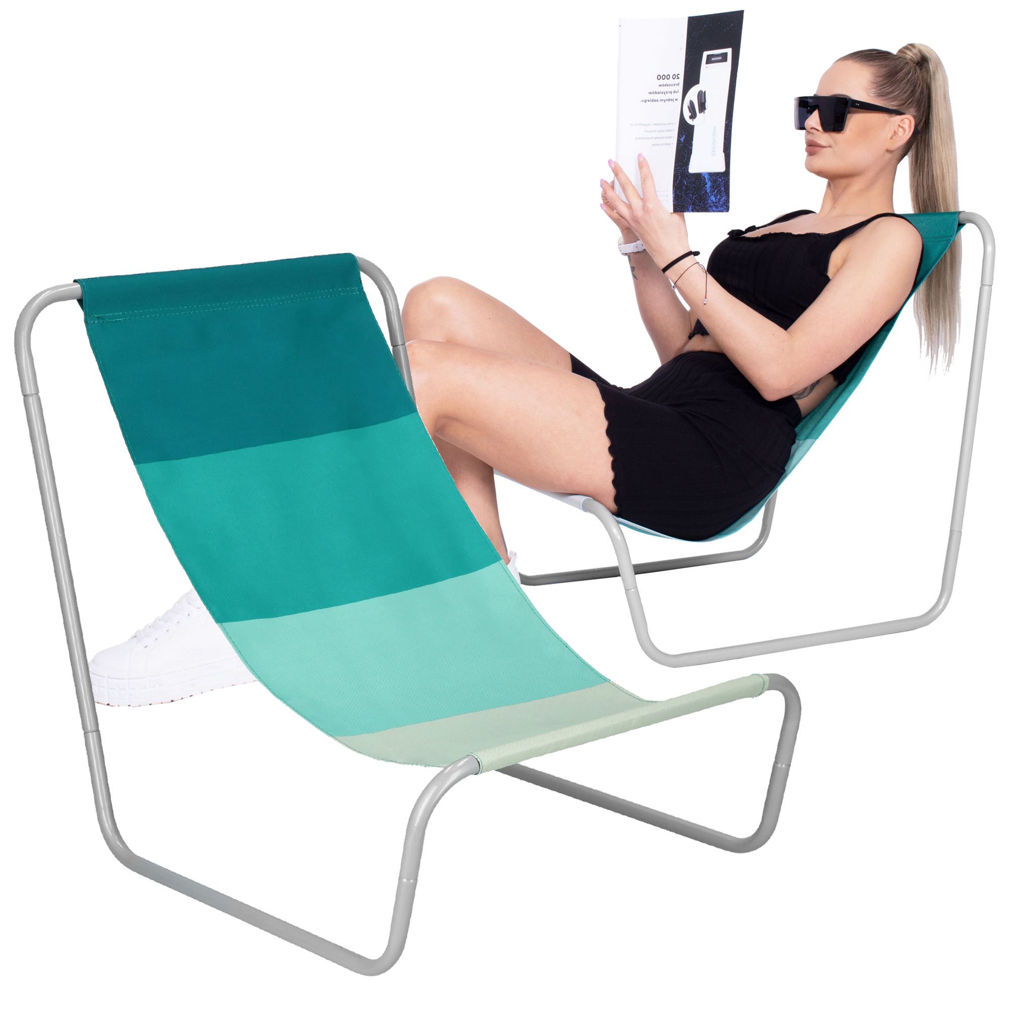 Шезлонг (лежак) для пляжу, тераси та саду Springos GC0025