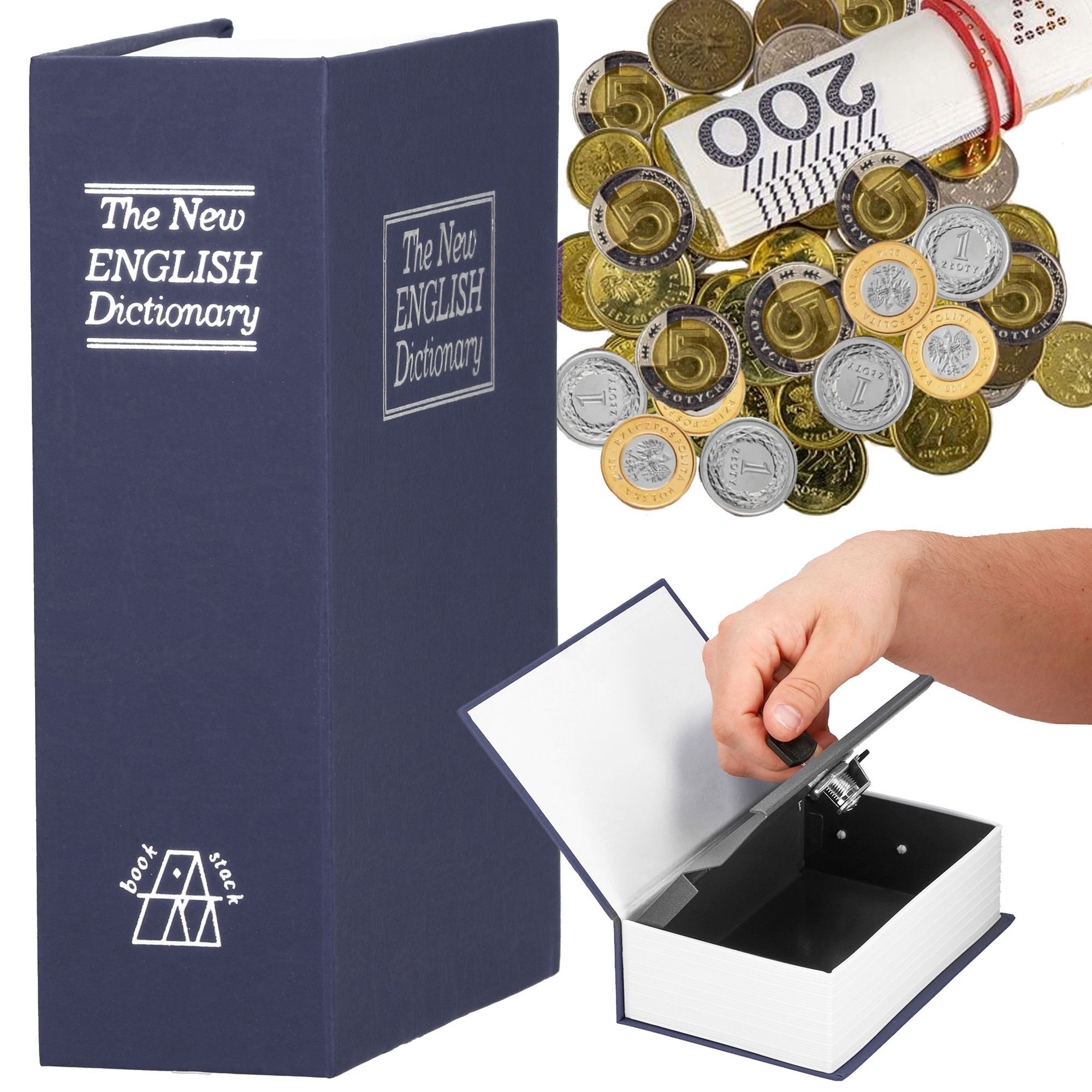 Книга-сейф (кешбокс) Springos 18 x 11.5 x 5.5 см для зберігання грошей та цінностей HA5045