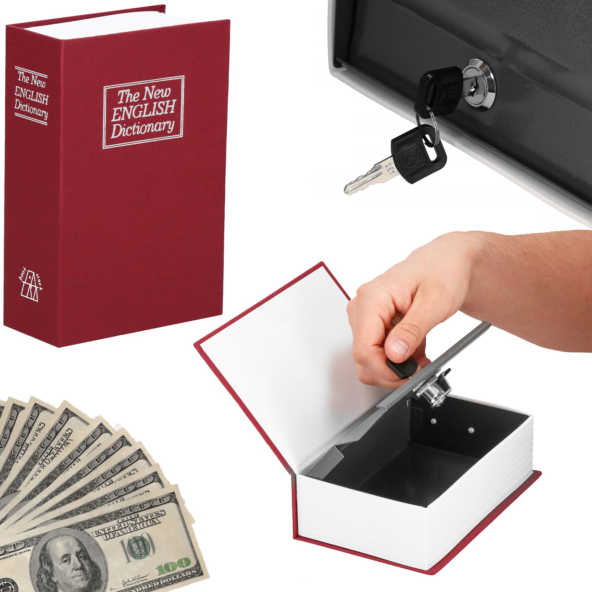 Книга-сейф (кешбокс) Springos 18 x 11.5 x 5.5 см для зберігання грошей та цінностей HA5044