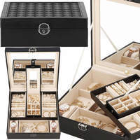 Скринька для прикрас (футляр для біжутерії) Springos 25 x 25 x 8.5 см HA1031