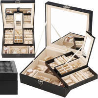 Скринька для прикрас (футляр для біжутерії) Springos 25 x 25 x 8.5 см HA1031