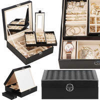 Скринька для прикрас (футляр для біжутерії) Springos 25 x 25 x 8.5 см HA1031