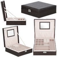 Скринька для прикрас (футляр для біжутерії) Springos 26 x 26 x 8.5 см HA1074