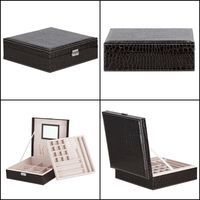 Скринька для прикрас (футляр для біжутерії) Springos 26 x 26 x 8.5 см HA1074