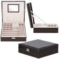 Скринька для прикрас (футляр для біжутерії) Springos 26 x 26 x 8.5 см HA1074