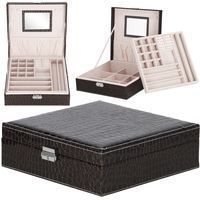 Скринька для прикрас (футляр для біжутерії) Springos 26 x 26 x 8.5 см HA1074