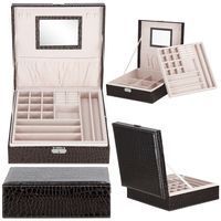 Скринька для прикрас (футляр для біжутерії) Springos 26 x 26 x 8.5 см HA1074