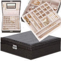 Скринька для прикрас (футляр для біжутерії) Springos 26 x 26 x 8.5 см HA1074