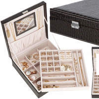 Скринька для прикрас (футляр для біжутерії) Springos 26 x 26 x 8.5 см HA1074